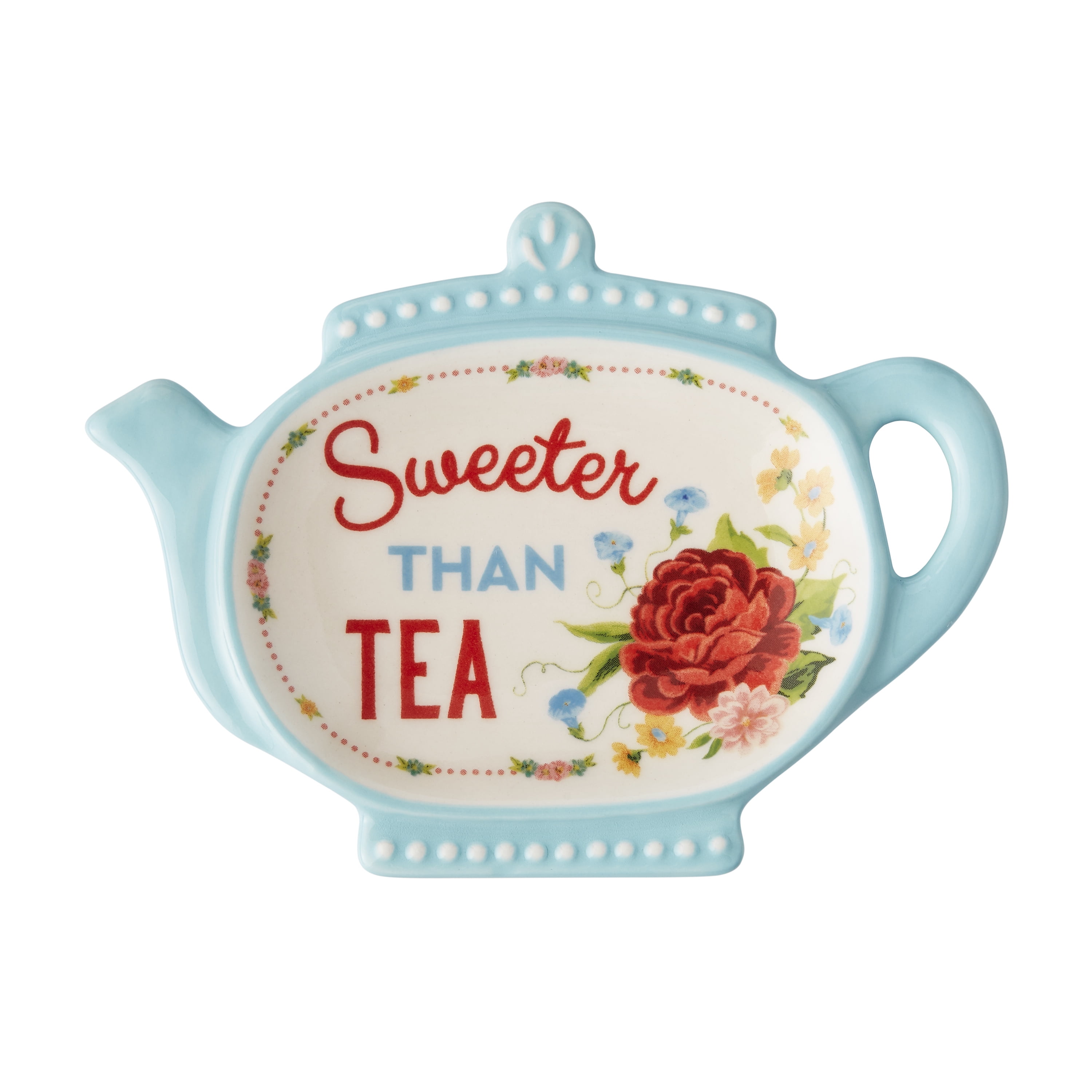 The Pioneer Woman Floral Multicolor Stoneware Tea Bag Holder