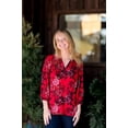 thumbnail image 1 of The Pioneer Woman Floral V-neck Long Sleeve Peasant Blouse, 1 of 7