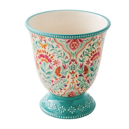 The Pioneer Woman Folk Geo 9" Ceramic Urn Planter