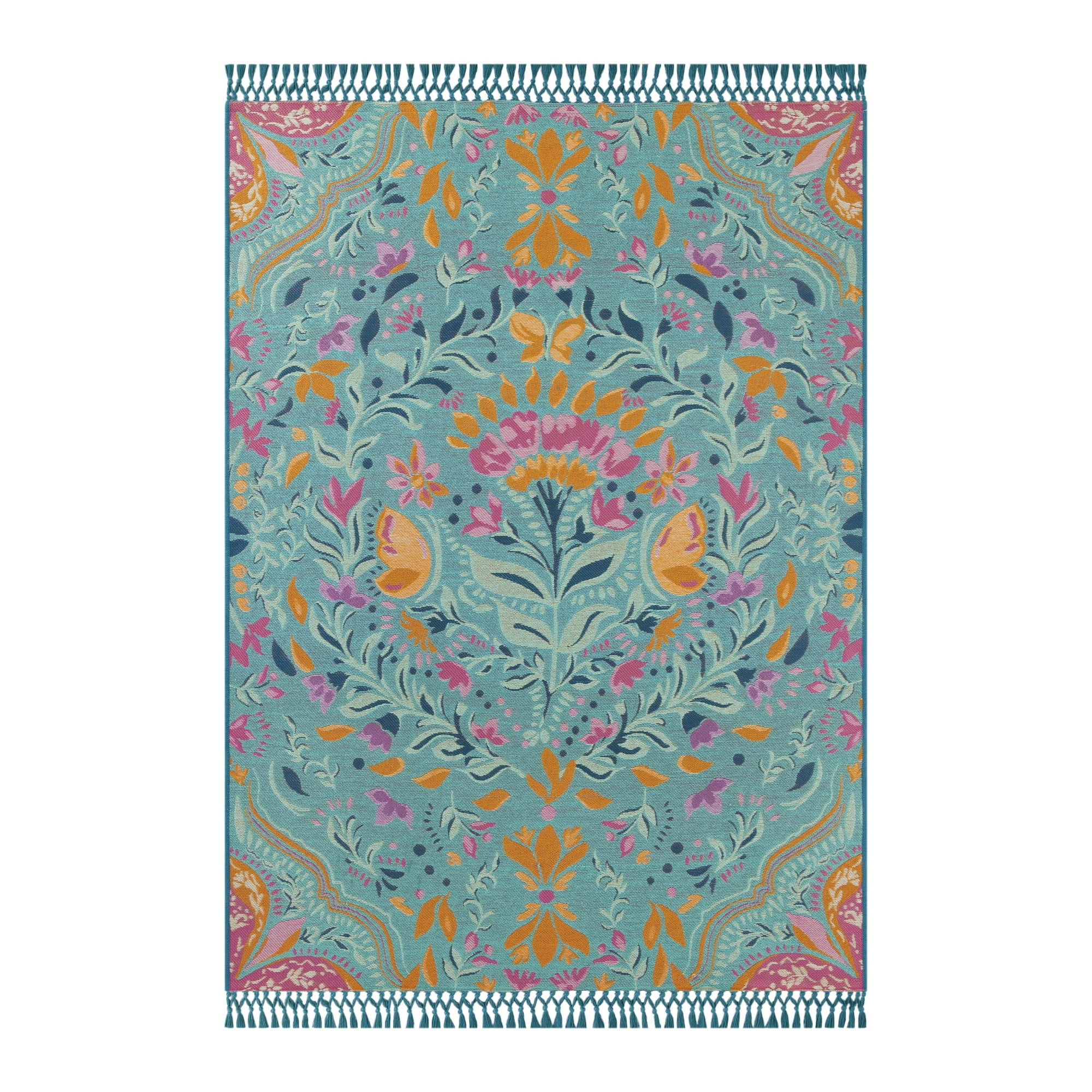 The Pioneer Woman Folk Geo Outdoor Rug, 5" x 7"