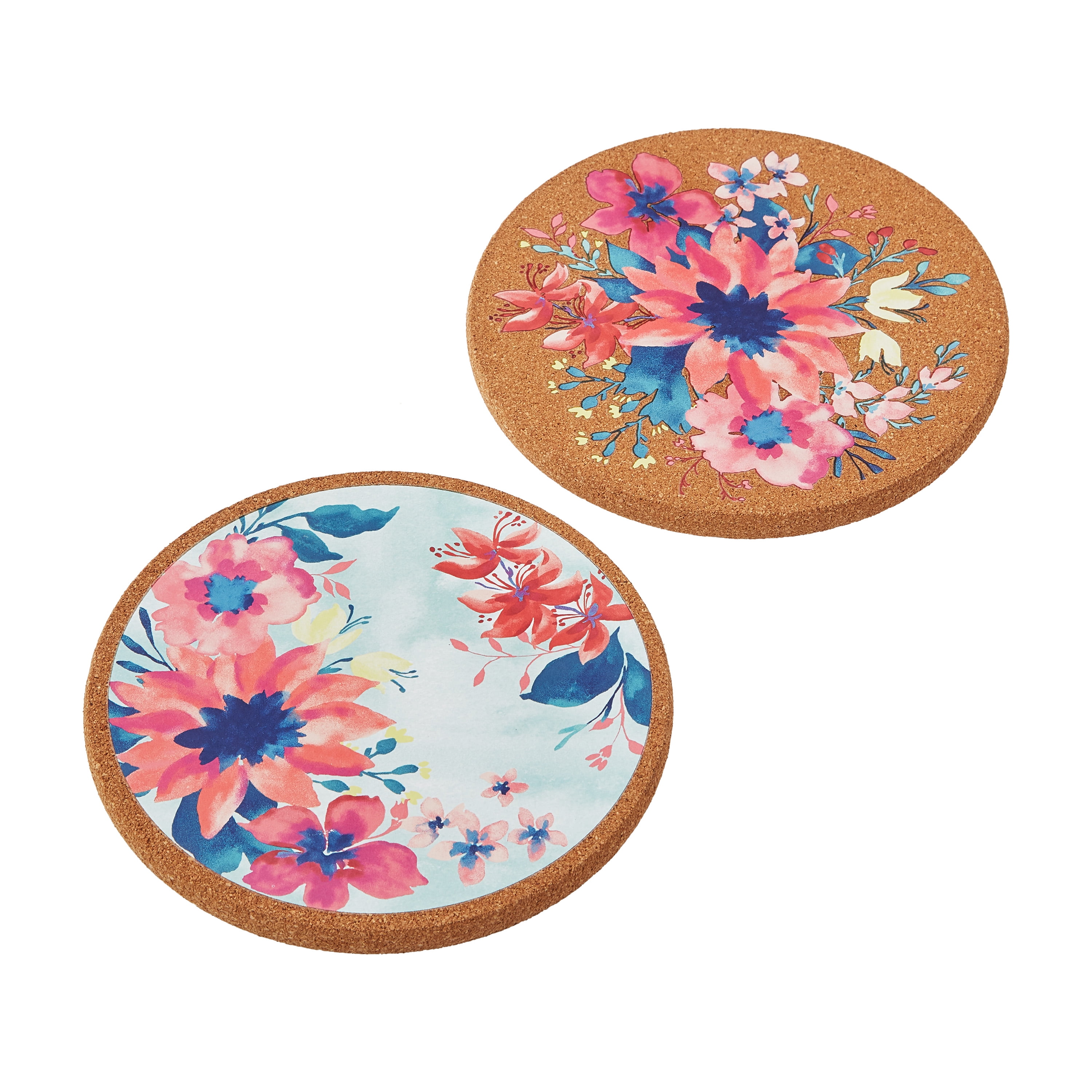 The Pioneer Woman Fresh Floral 2Piece Cork Trivet Set