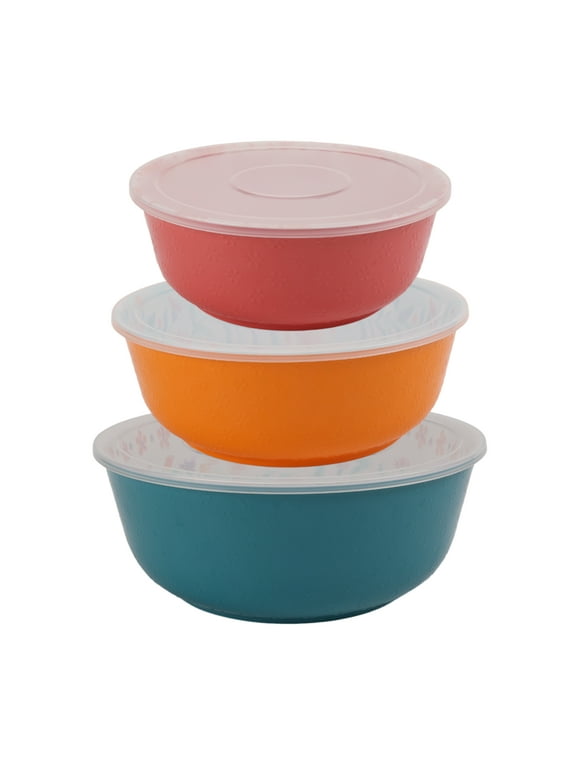The Pioneer Woman - Fresh Floral 6-Piece Melamine Bowl Set, Multi-color