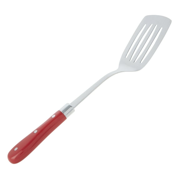 The Pioneer Woman Frontier Collection Stainless Steel Slotted Turner Spatula, Red/Silver