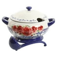 thumbnail image 1 of The Pioneer Woman Frontier Rose Cobalt Ceramic 3.17-Quart Soup Tureen with Ladle, 1 of 7