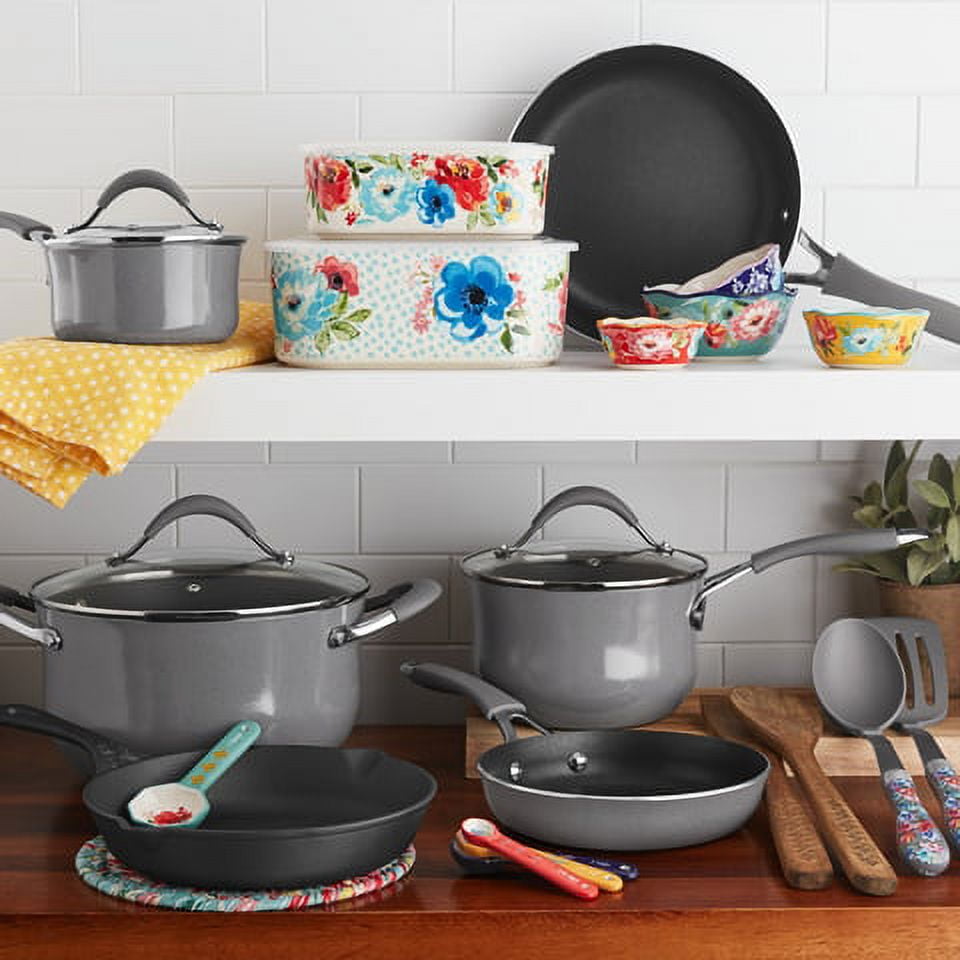 The Pioneer Woman Frontier Speckle 24-Piece Cookware & Food Storage Combo  Set, Light Blue - Walmart.com