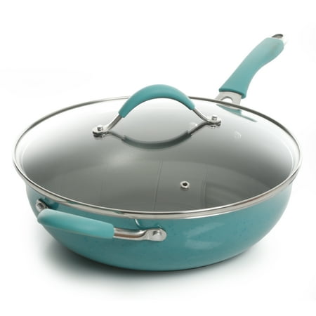 The Pioneer Woman Frontier Speckle Aluminum 12-inch Everyday Pan, Turquoise