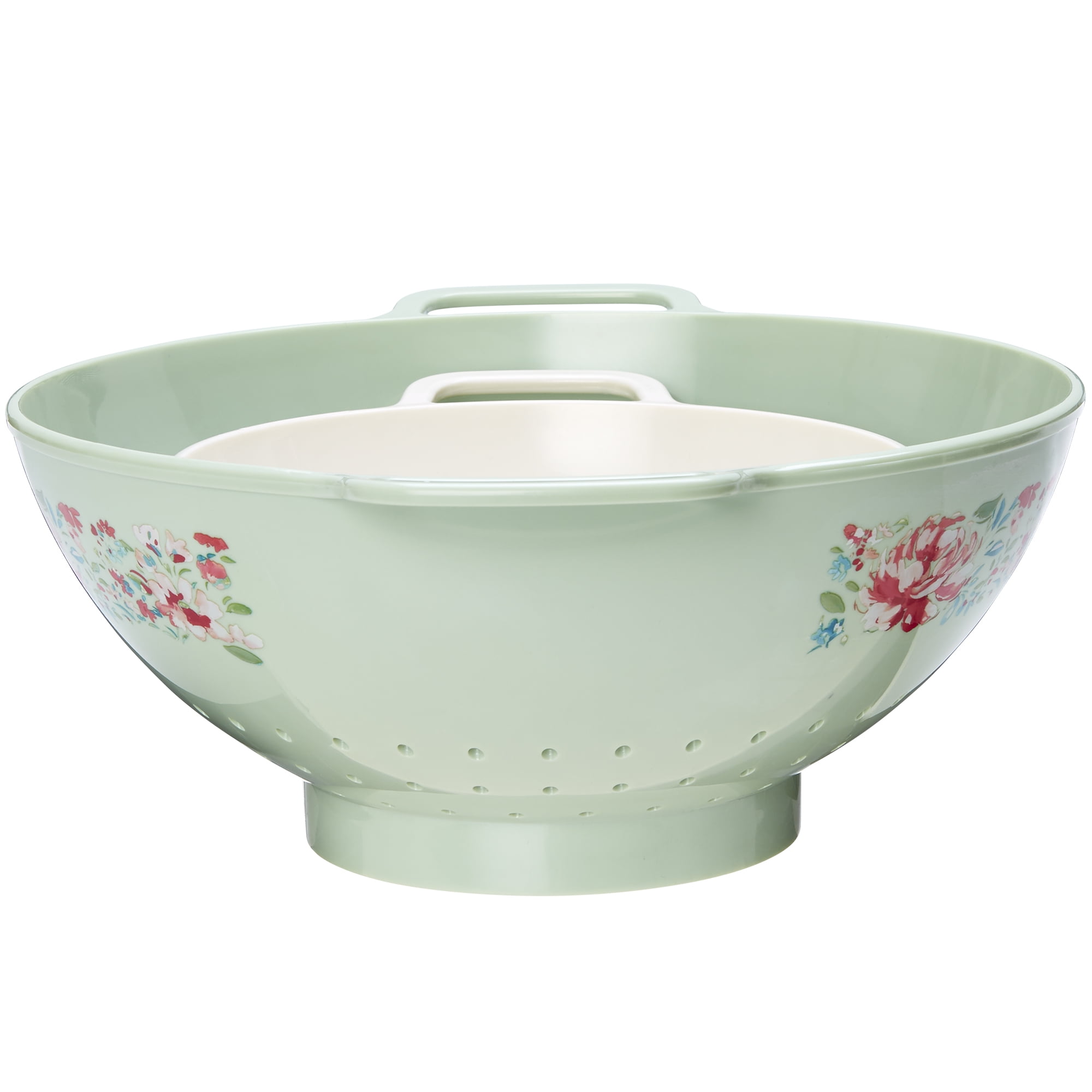 The Pioneer Woman Garden Party 2-Piece Plastic Colander Set