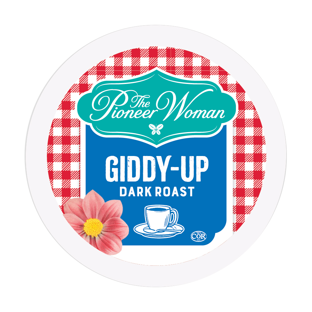 The Pioneer Woman Giddy-Up Coffee Pods, Dark Roast, 24 Count for Keurig K Cups Machines - image 1 of 7