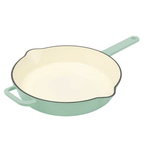 The Pioneer Woman 12 in Enameled Cast Iron Skillet, Green, Oven Safe