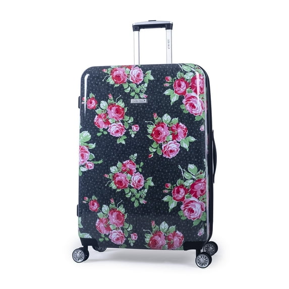 The Pioneer Woman Hardside Luggage 28 Inch Checked Luggage, Rose Garden