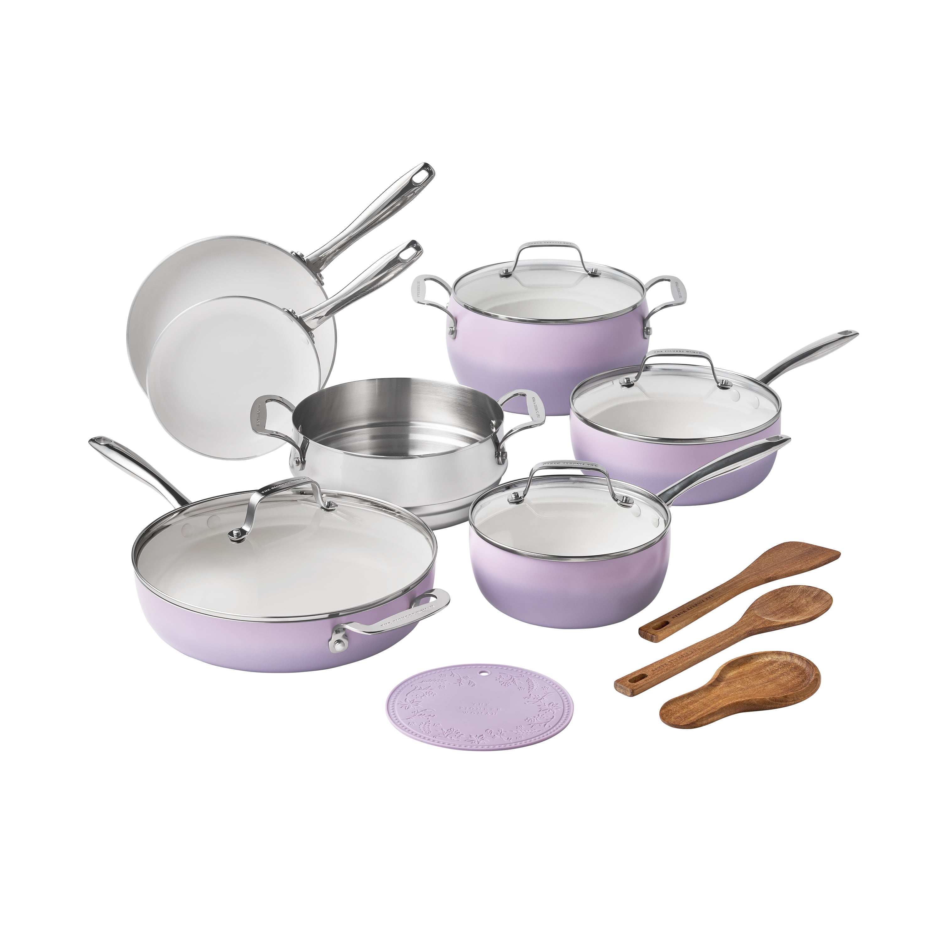 The Pioneer Woman Harlow 15-Piece Ceramic Non-Stick Liberia Ubuy