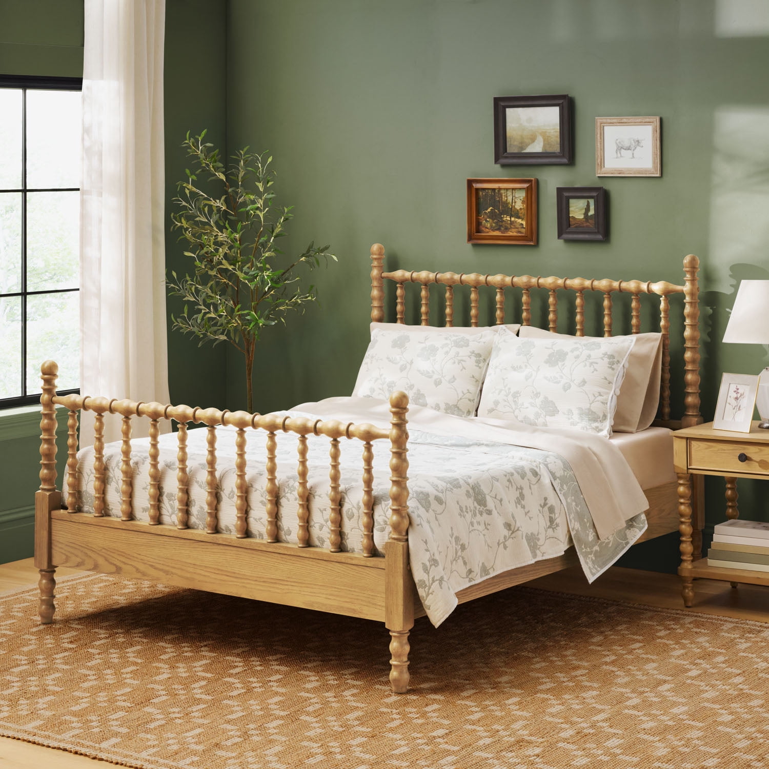 The Pioneer Woman Harper Queen-Size Spindle Bed, Wheat