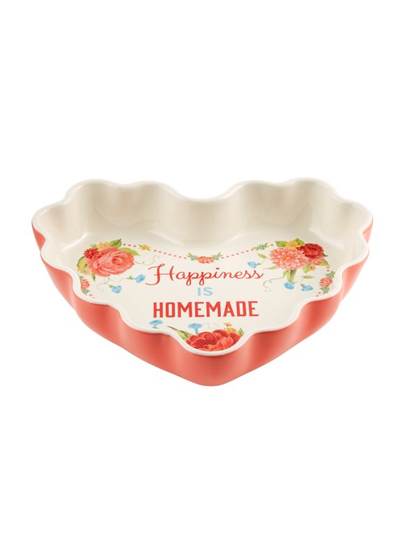 The Pioneer Woman Heart Shaped Ceramic Baking Dish, Pink