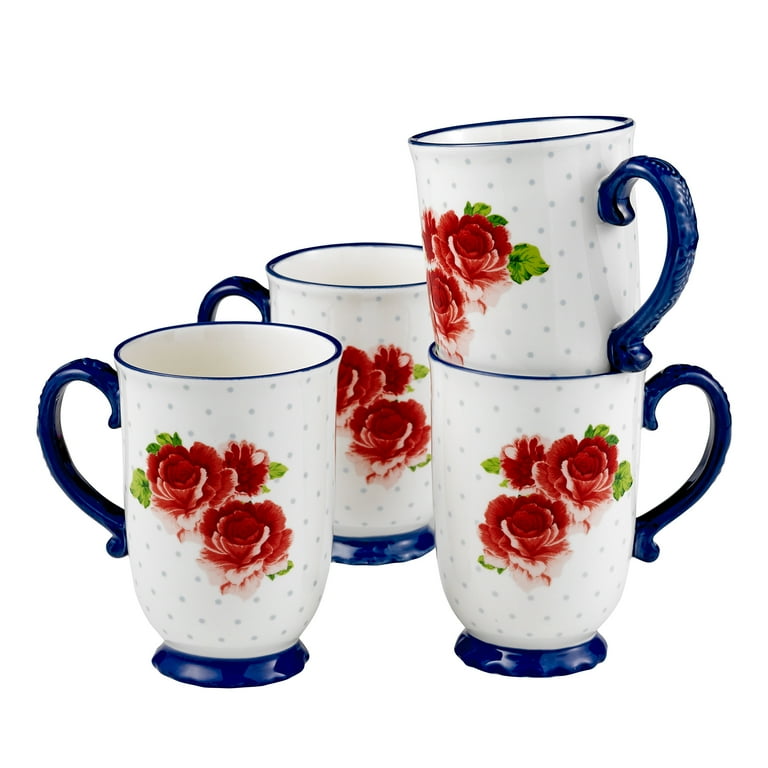 The Pioneer Woman Heritage Floral 18 fl oz 4-Piece Mug Set
