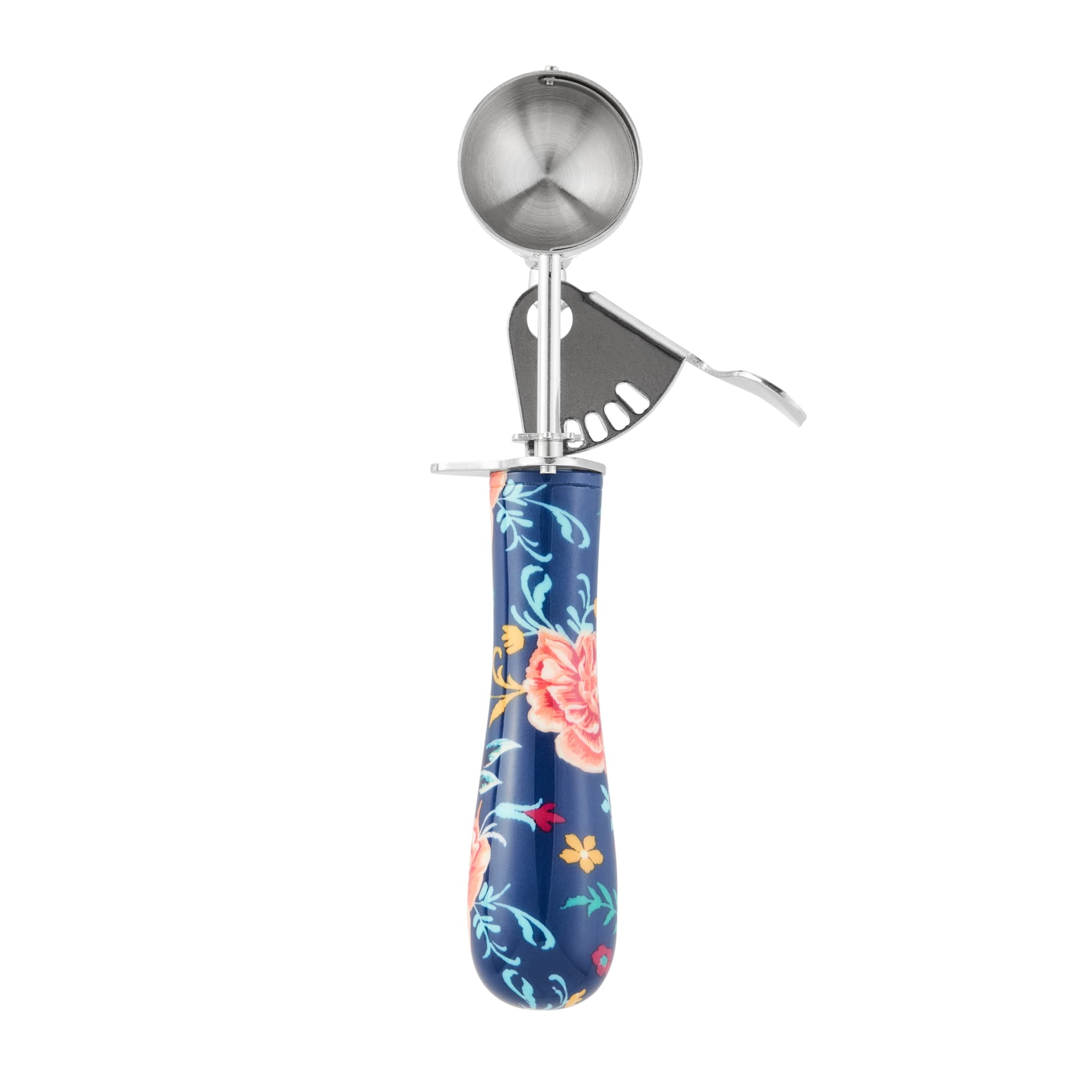 The Pioneer Woman Keepsake 7.25-Inch Stainless Steel Cookie Scoop With Floral Design