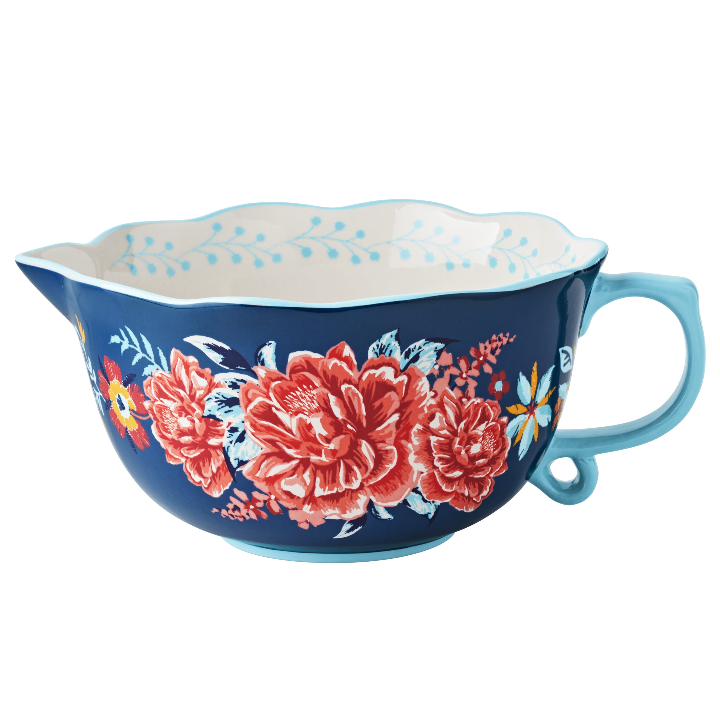 The Pioneer Woman Keepsake Floral 3.8-Quart Ceramic Batter Bowl with Spout