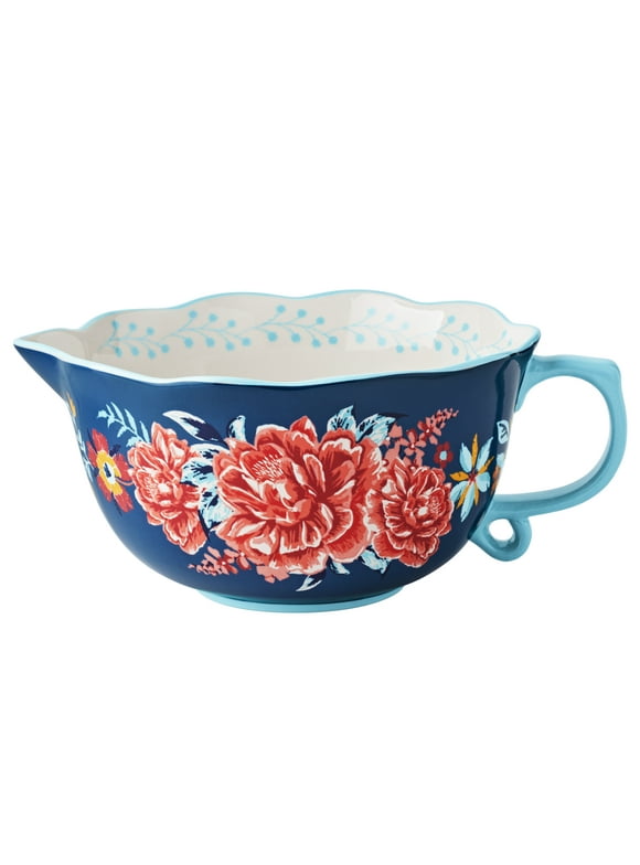 The Pioneer Woman Keepsake Floral 3.8-Quart Ceramic Batter Bowl with Spout