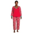 The Pioneer Woman Long Sleeve Top with Pants Pajama Set, Women’s, 2