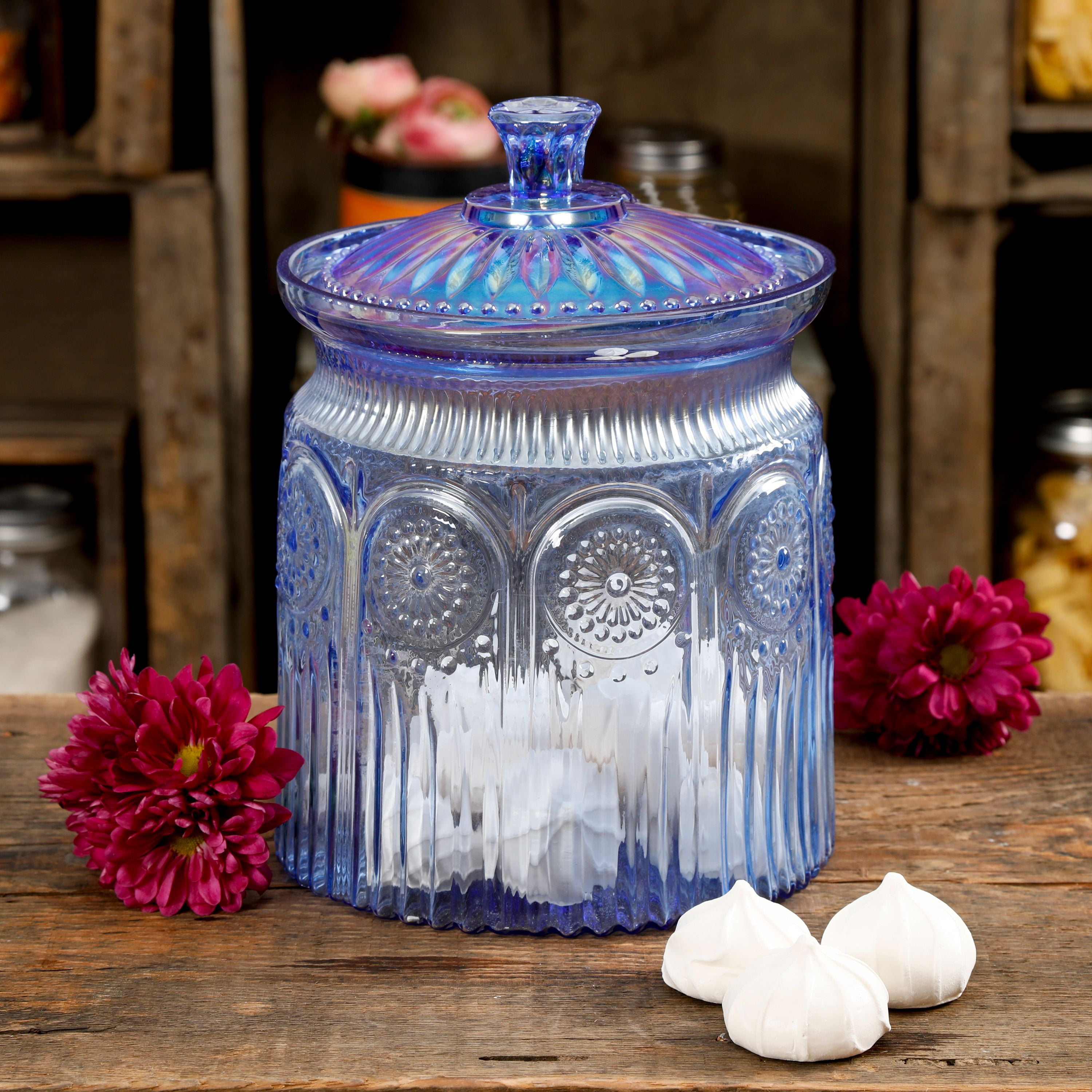 The Pioneer Woman Adeline Glass Cookie Jar, Clear 