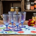 thumbnail image 1 of The Pioneer Woman Luster Blue 12.5oz Pearlized Goblet, Set of 4, 1 of 3