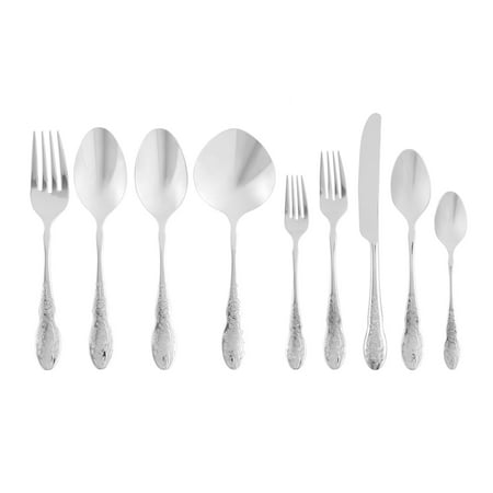 The Pioneer Woman Mazie 44-Piece Stainless Steel Flatware Set, Silver