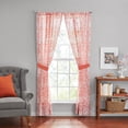 thumbnail image 1 of The Pioneer Woman Maize Sheer Curtain Panel, Coral, 1 Panel, 50"W x 84"L, 1 of 6
