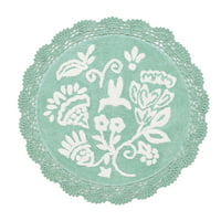 Deals on The Pioneer Woman Mazie Floral Crochet Round Cotton Bath Rug