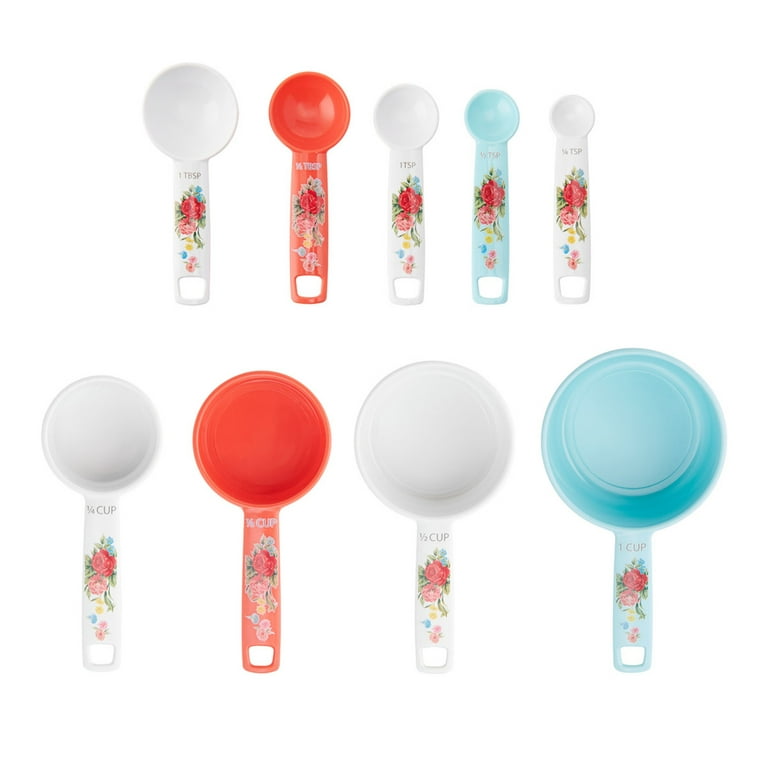 The Pioneer Woman 8-Piece Plastic Measuring Spoons Set, Size: 2 TBS