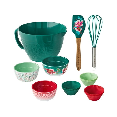 The Pioneer Woman Merry Meadow 18-Piece Melamine Nesting Batter Bowl Set, Multicolor