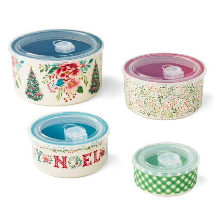 The Pioneer Woman Merry Meadow 8-Piece Ceramic Bake & Store Set
