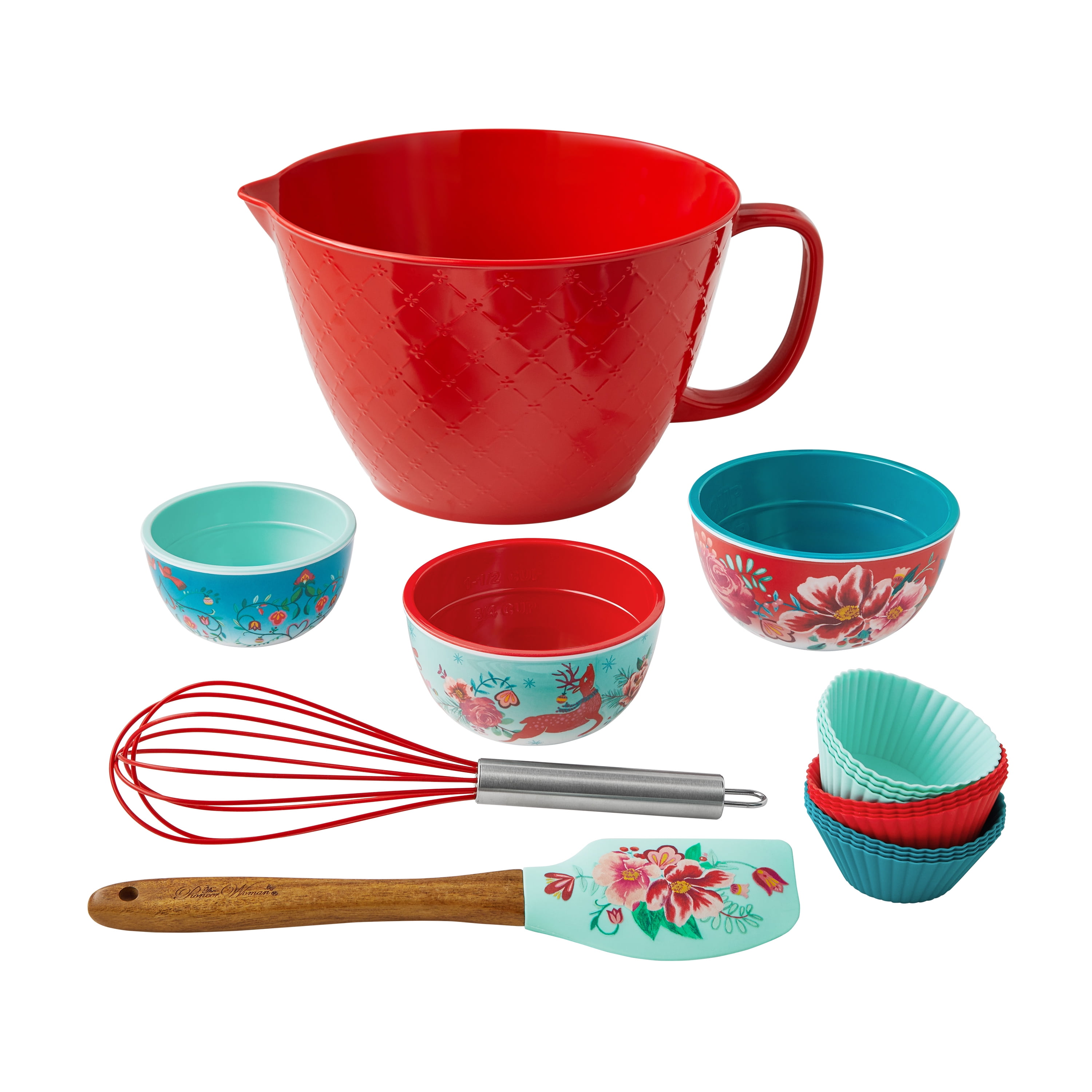 The Pioneer Woman Merry Meadows 10-Piece Melamine Mixing Bowl Set with Lids