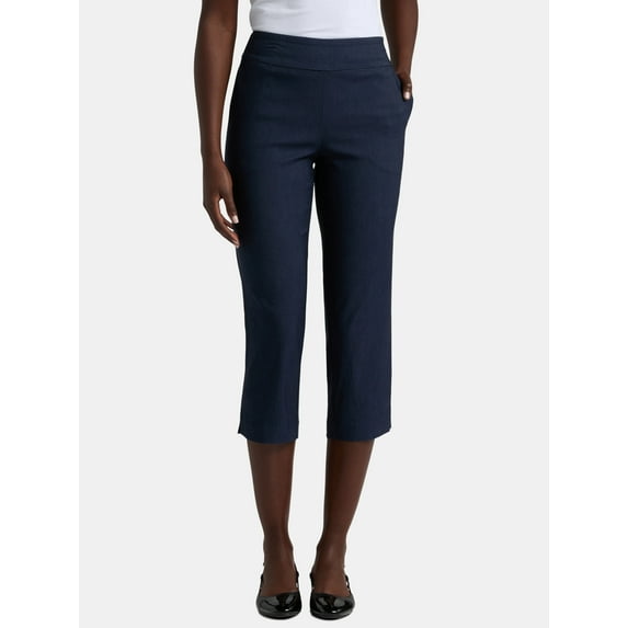 The Pioneer Woman Millennium Stretch Capri Pants, 23” Inseam, Sizes S-3X, Women’s