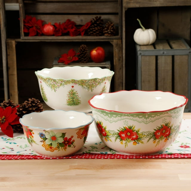 The Pioneer Woman Mint Bowl Set, 3 Piece