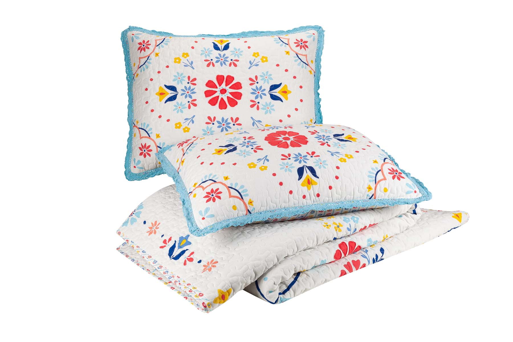 The Pioneer Woman Multi-Color Mazie Medallion Cotton Full/Queen Quilt