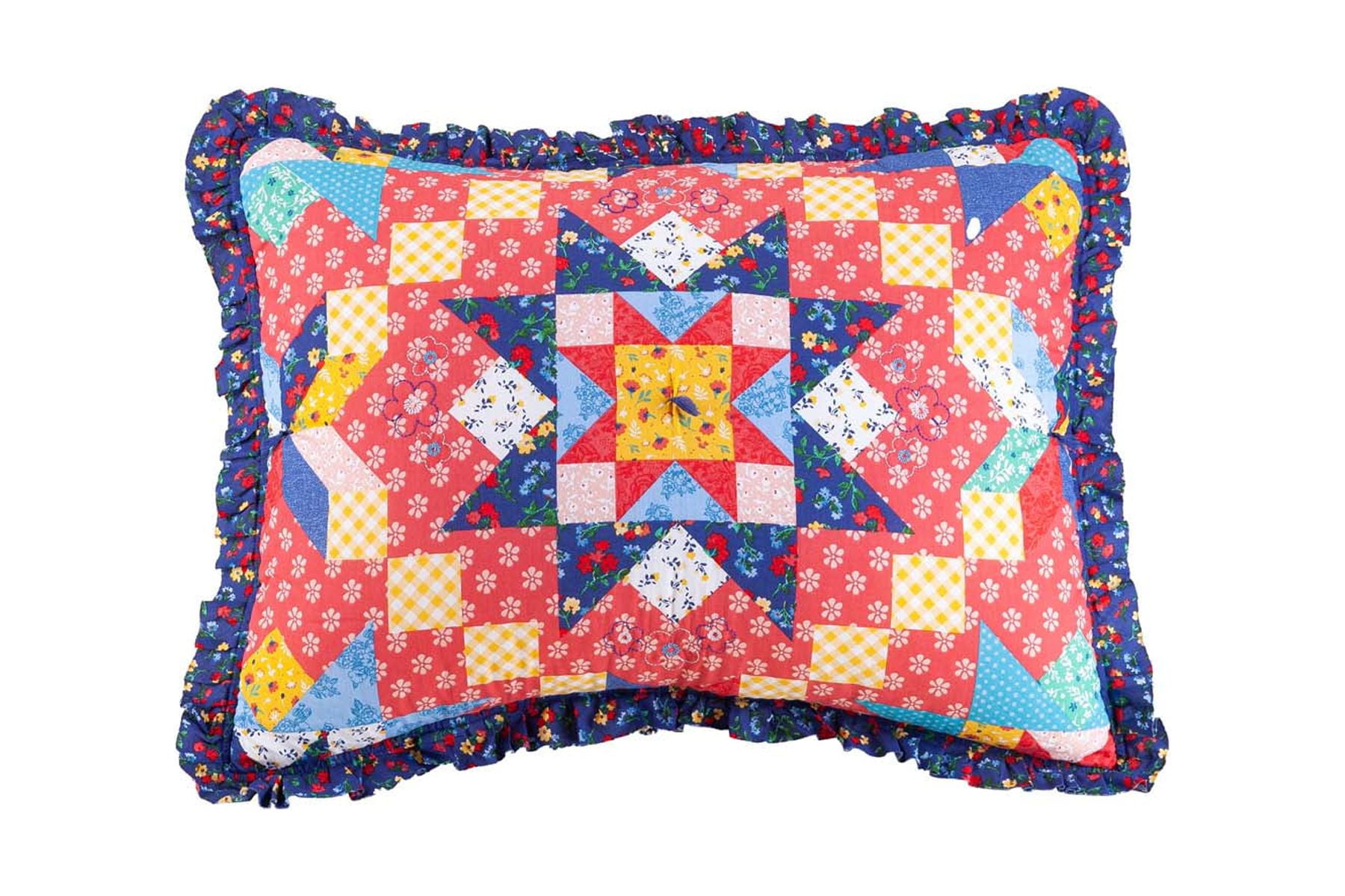 The Pioneer Woman Multi-Color Starlight Patchwork 2-Piece Cotton Standard Sham Set