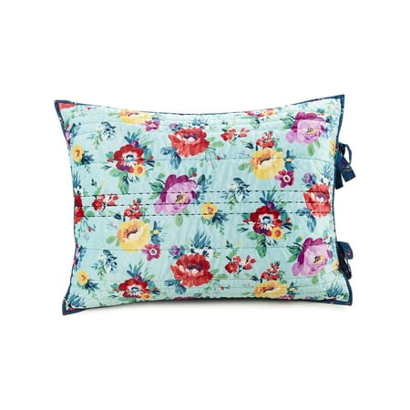 The Pioneer Woman Multi-Color Sweet Romance Blossoms 2-Piece Poly Velvet King Sham Set