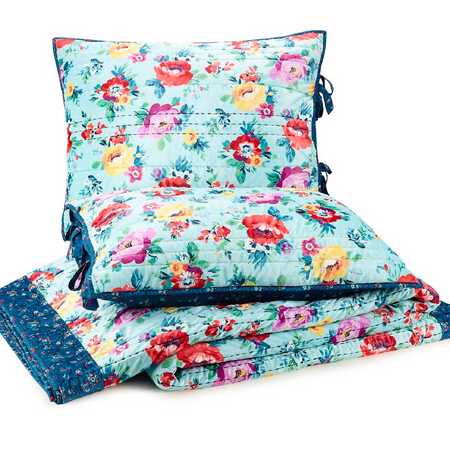 The Pioneer Woman Multi-Color Sweet Romance Blossoms 2-Piece Poly Velvet Standard Sham Set