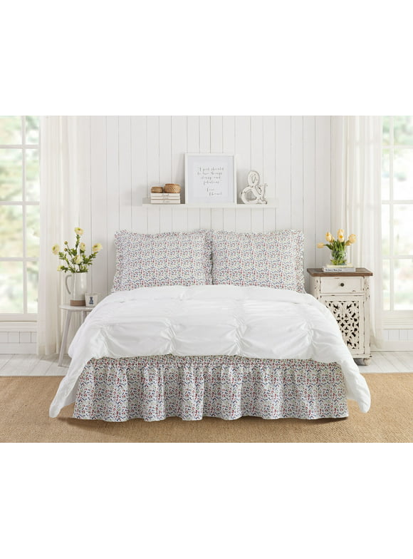 The Pioneer Woman Multi Cotton Wildflower 3-Piece Bedskirt and Sham Set