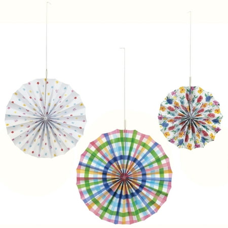 The Pioneer Woman Multi-color Birthday Round Shaped Paper Party Lanterns, 3 Count