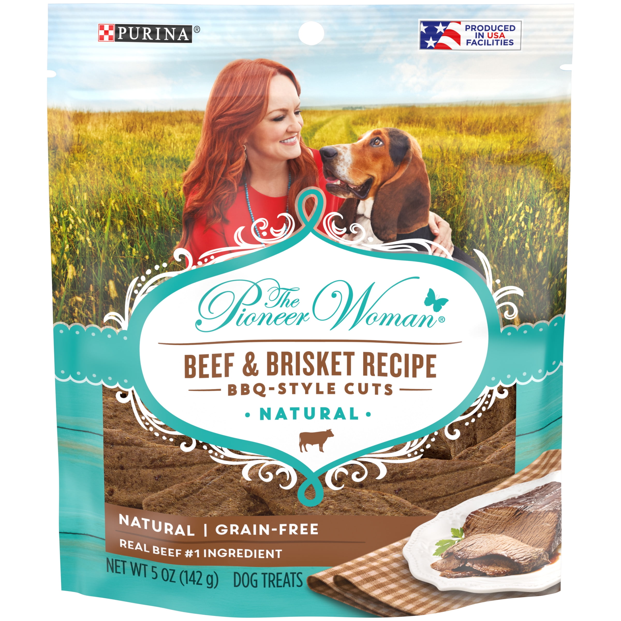 The Pioneer Woman Natural, Dog Jerky Soft Dog Treats, Beef and Brisket