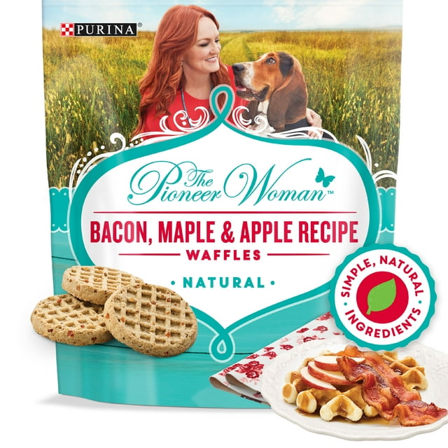 The Pioneer Woman Natural Dog Treats, Bacon Maple & Apple Recipe Waffles, 9 oz. Pouch