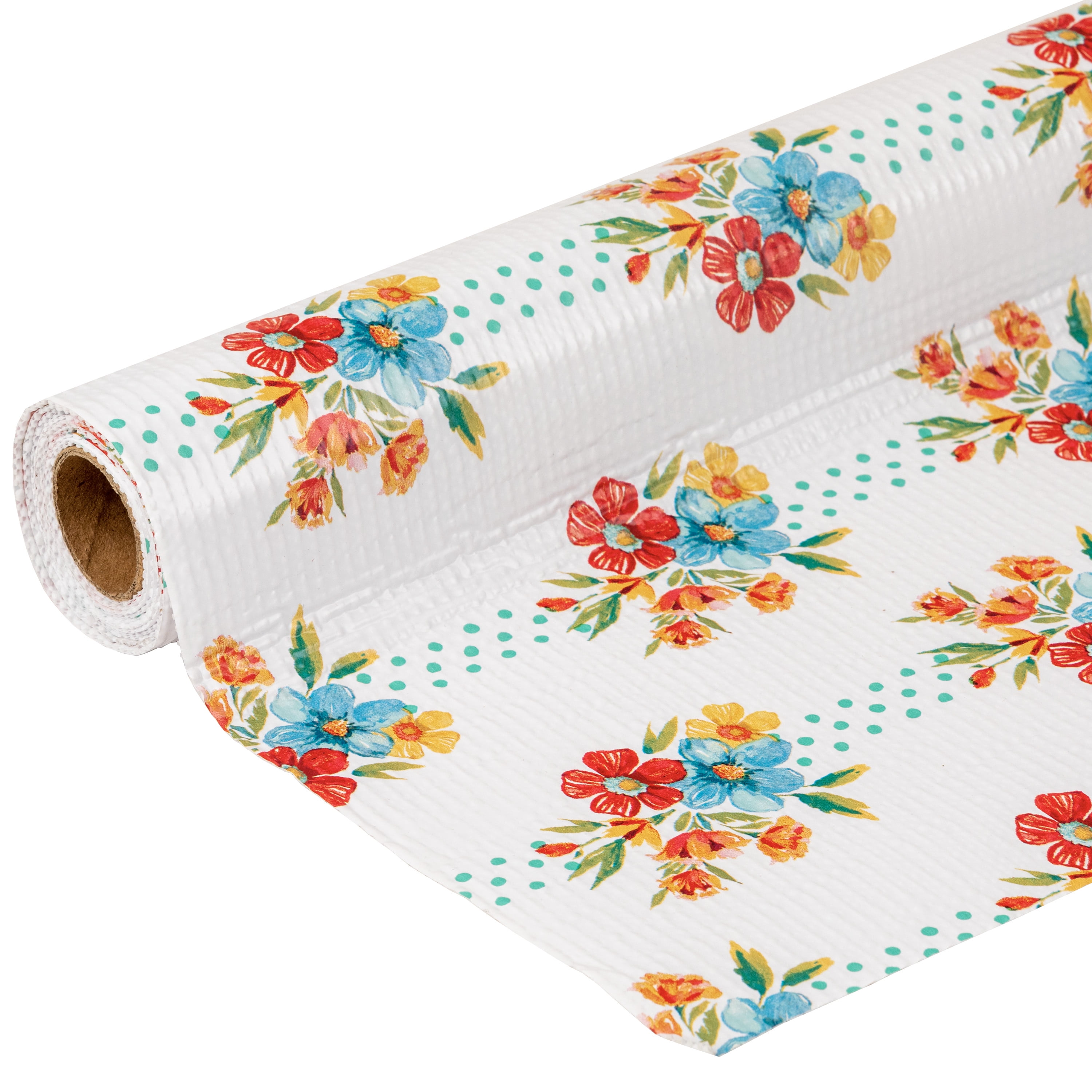 The Pioneer Woman Nonadhesive Shelf Liner, Petal Party, 20 in. x 6 ft. Roll
