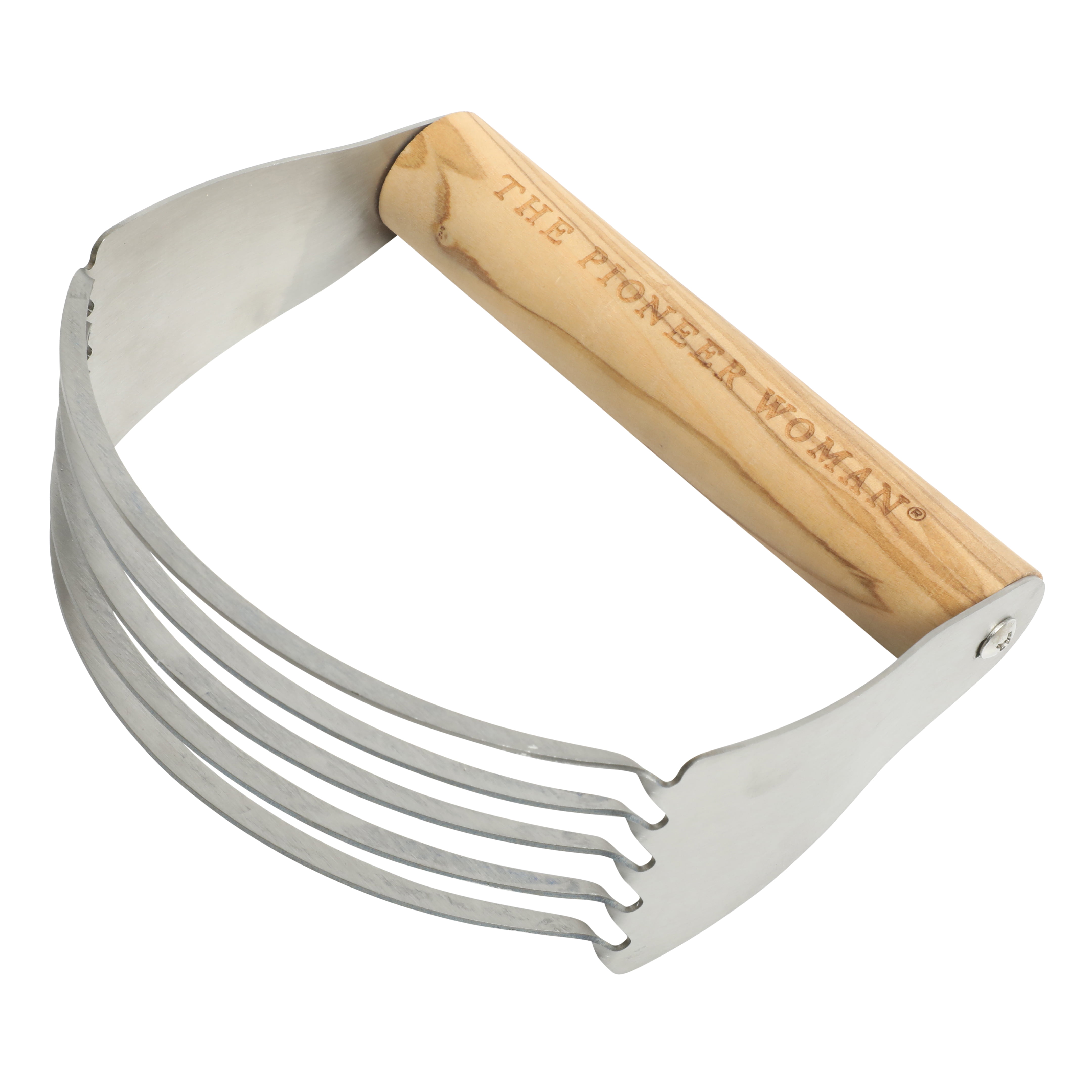 The Pioneer Woman Stainless Steel and Olivewood Pastry Blender, 7