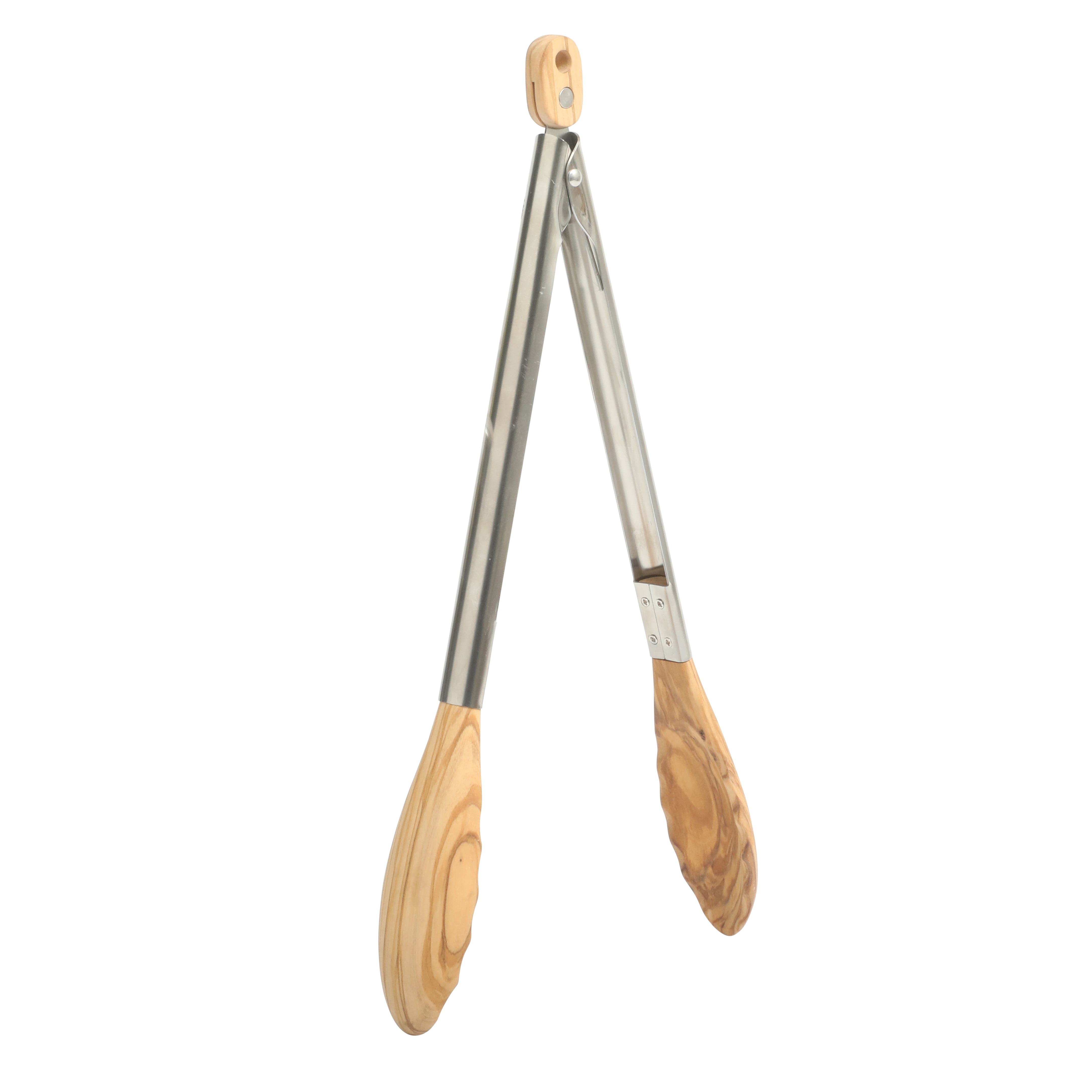 The Pioneer Woman Stainless Steel & Olivewood Tongs
