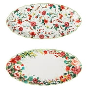 The Pioneer Woman Painted Meadow 2-Piece Ceramic Serving Platter Set