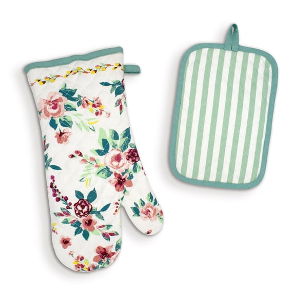 The Pioneer Woman Cotton Kitchen Set With Oven Mitt And Pot Holder the-pioneer-woman-cotton-kitchen-set-with-oven-mitt-and-pot-holder