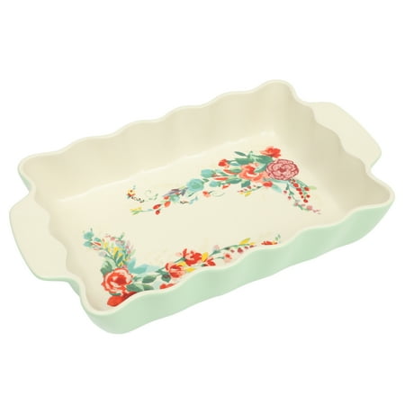 The Pioneer Woman Ruffle Green 9x13-inch Baking Dish