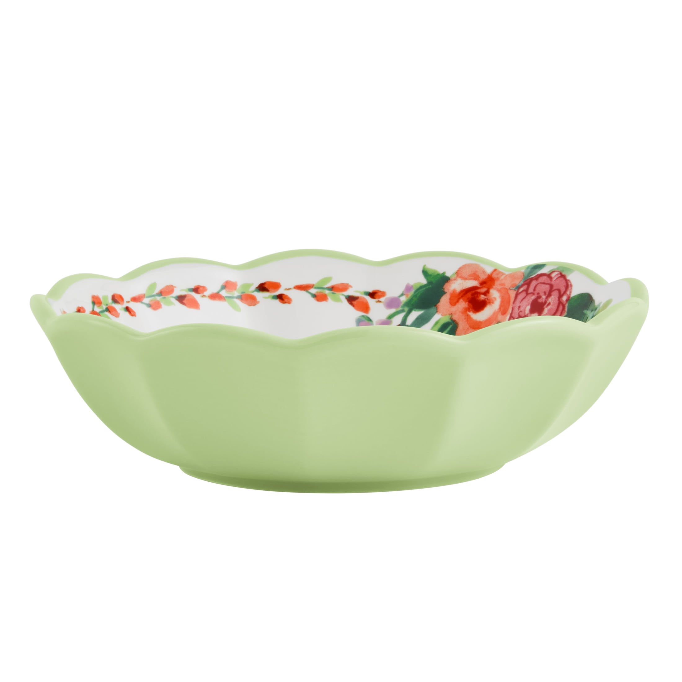 The Pioneer Woman Painted Meadows Green Floral Cereal Bowl, 7.27 in
