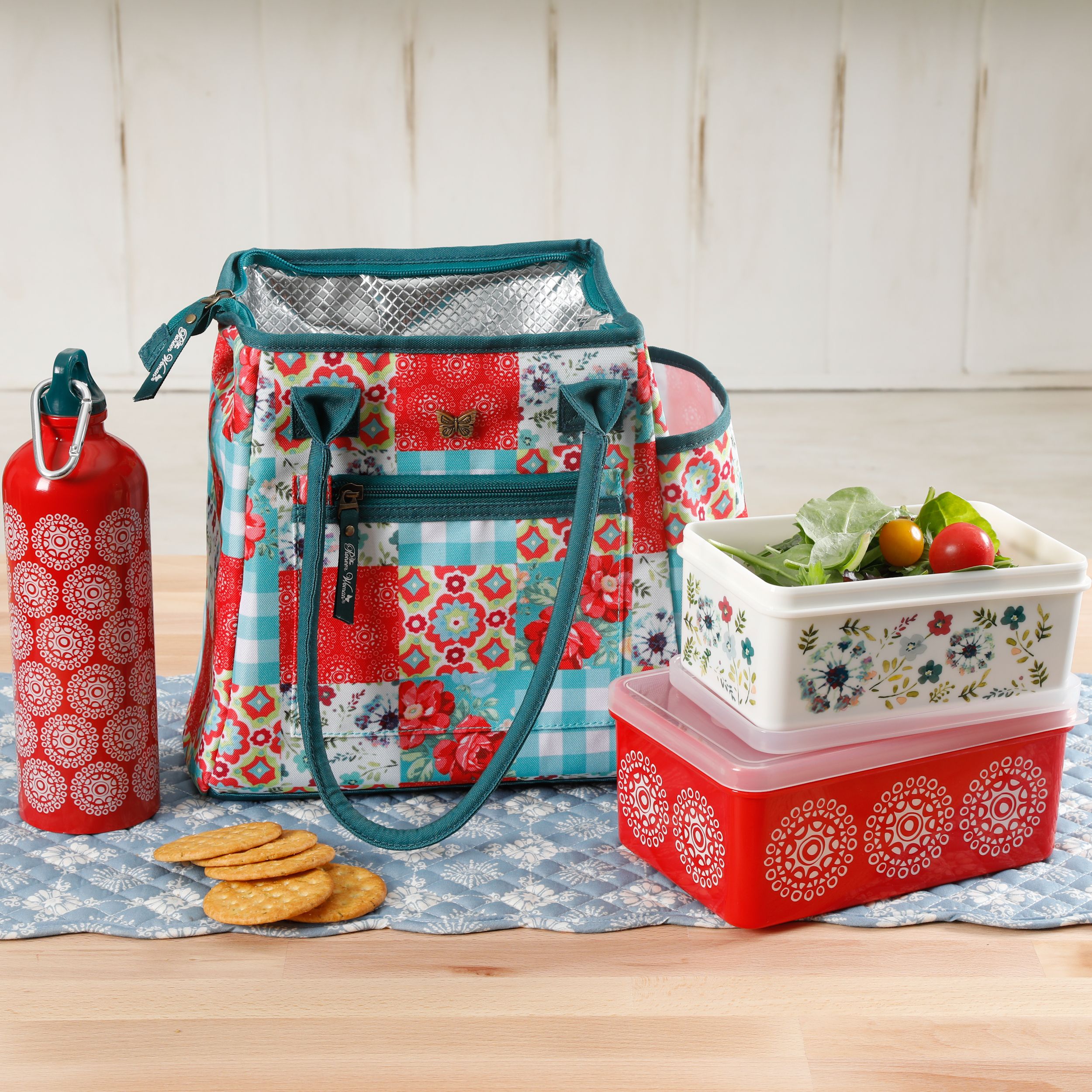The Pioneer Woman Patchwork 4-Piece Lunch Combo Set - image 1 of 6