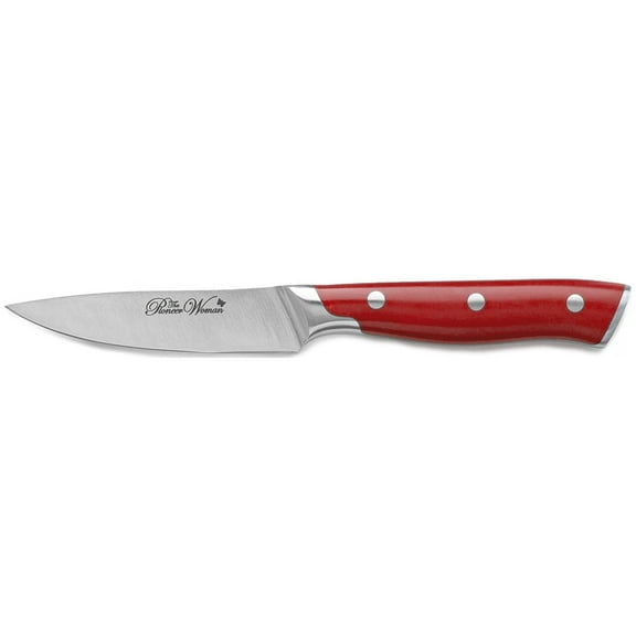 The Pioneer Woman Pioneer Signature 3.5 inch Stainless Steel Paring Knife, Red